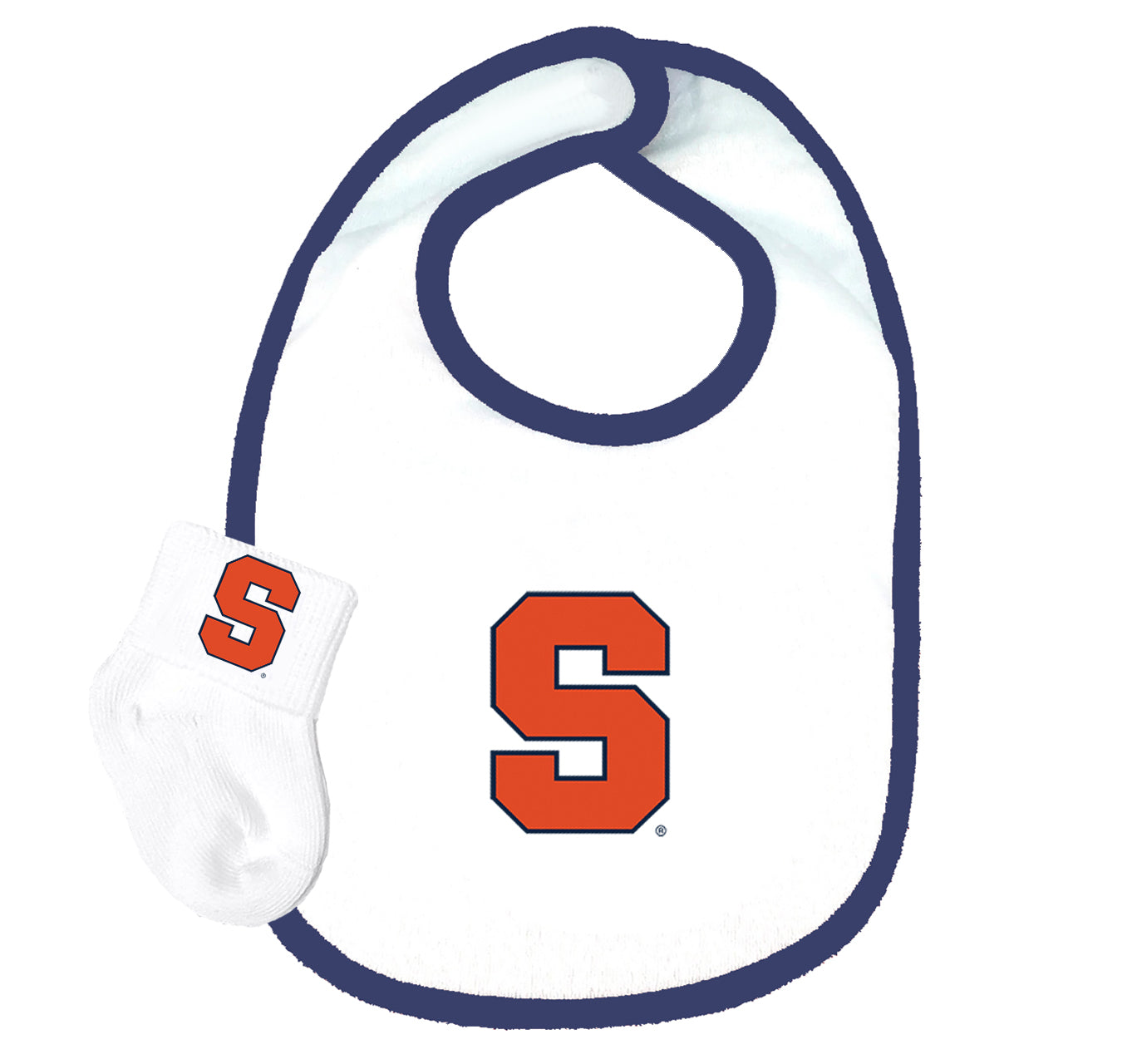 Syracuse Orange Baby Bib and Socks Set