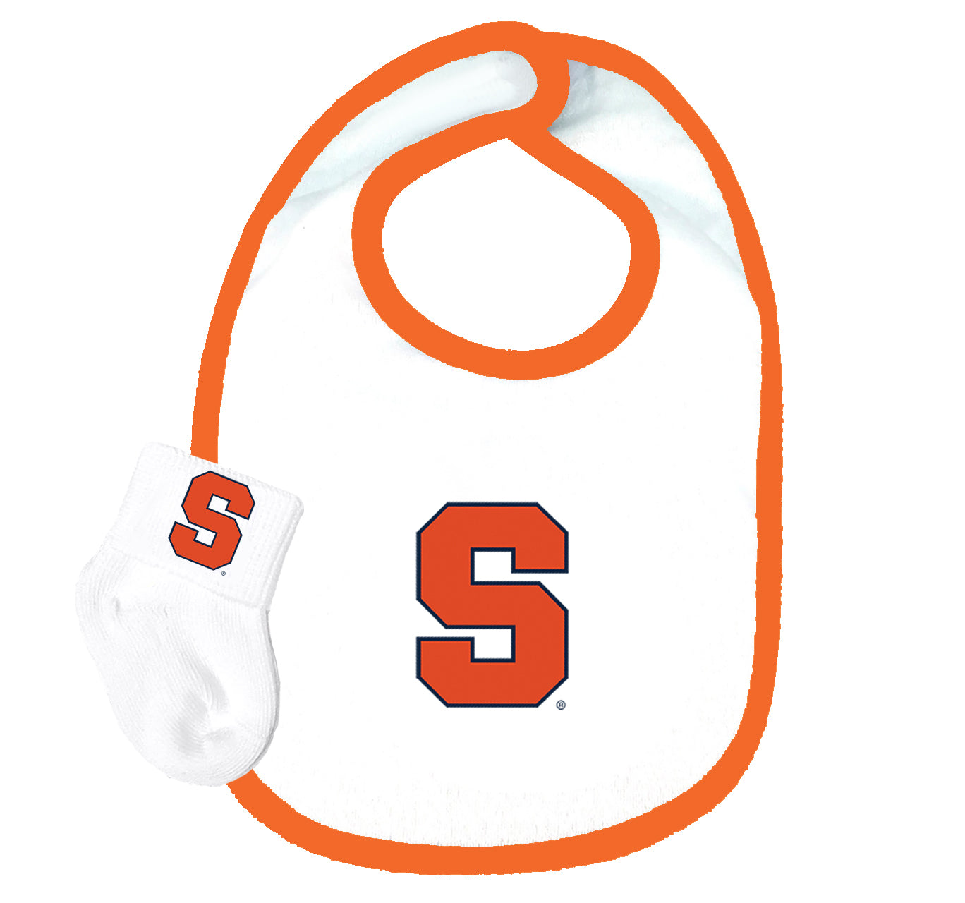 Syracuse Orange Baby Bib and Socks Set
