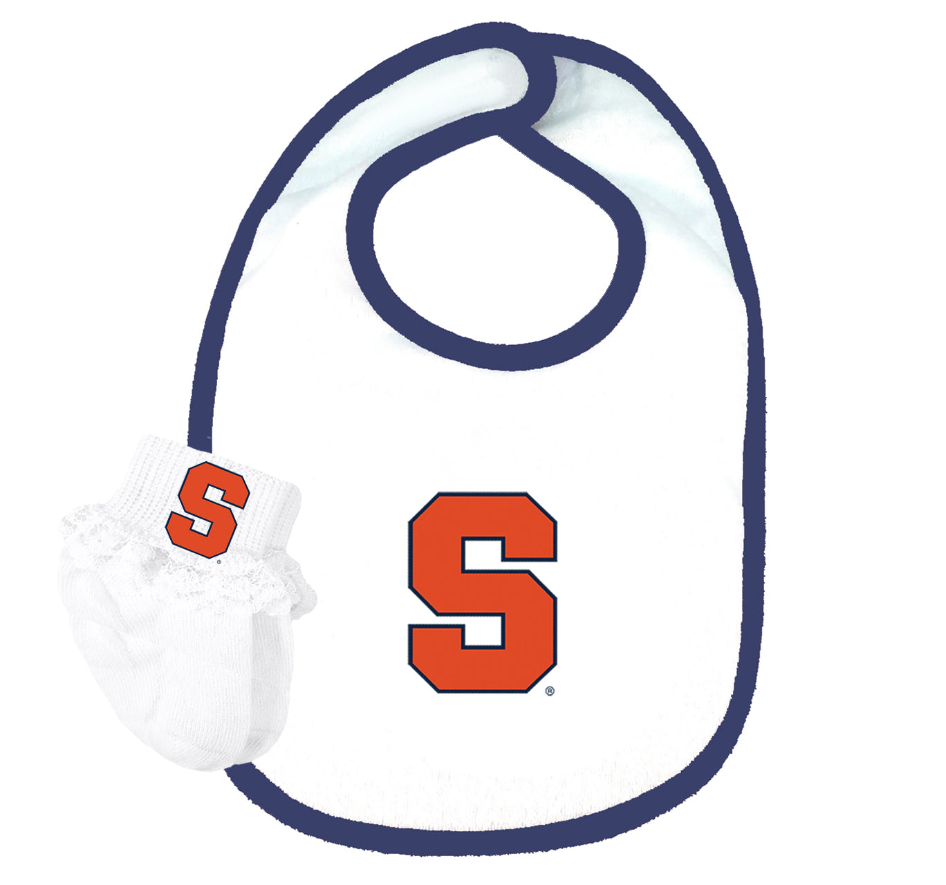 Syracuse Orange Baby Bib and Socks Set