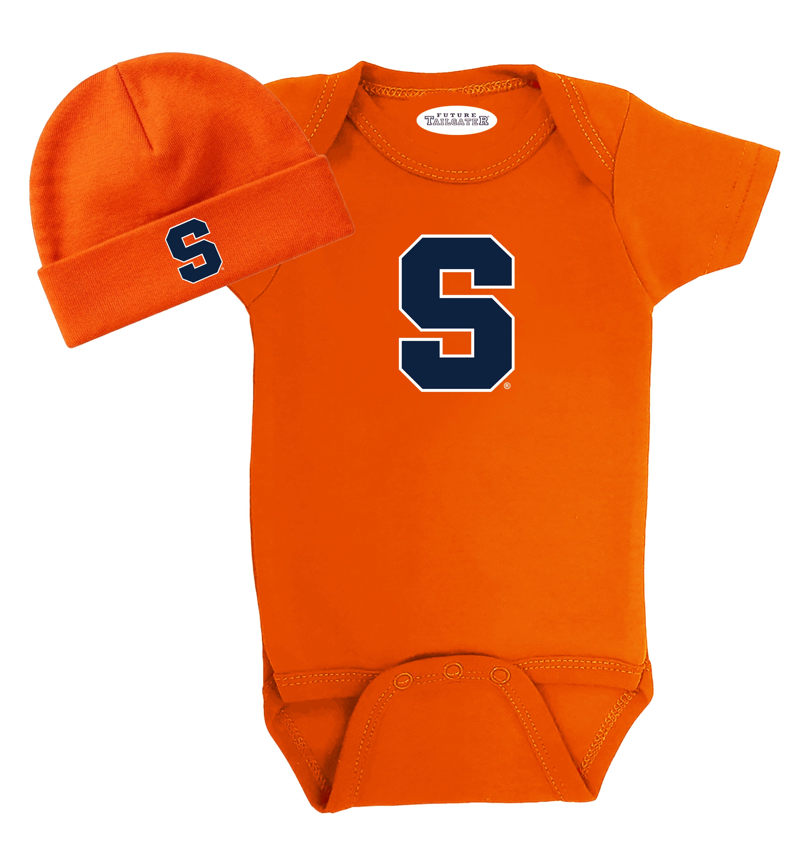 Syracuse Orange LOGO Baby Onesie and Cap Set