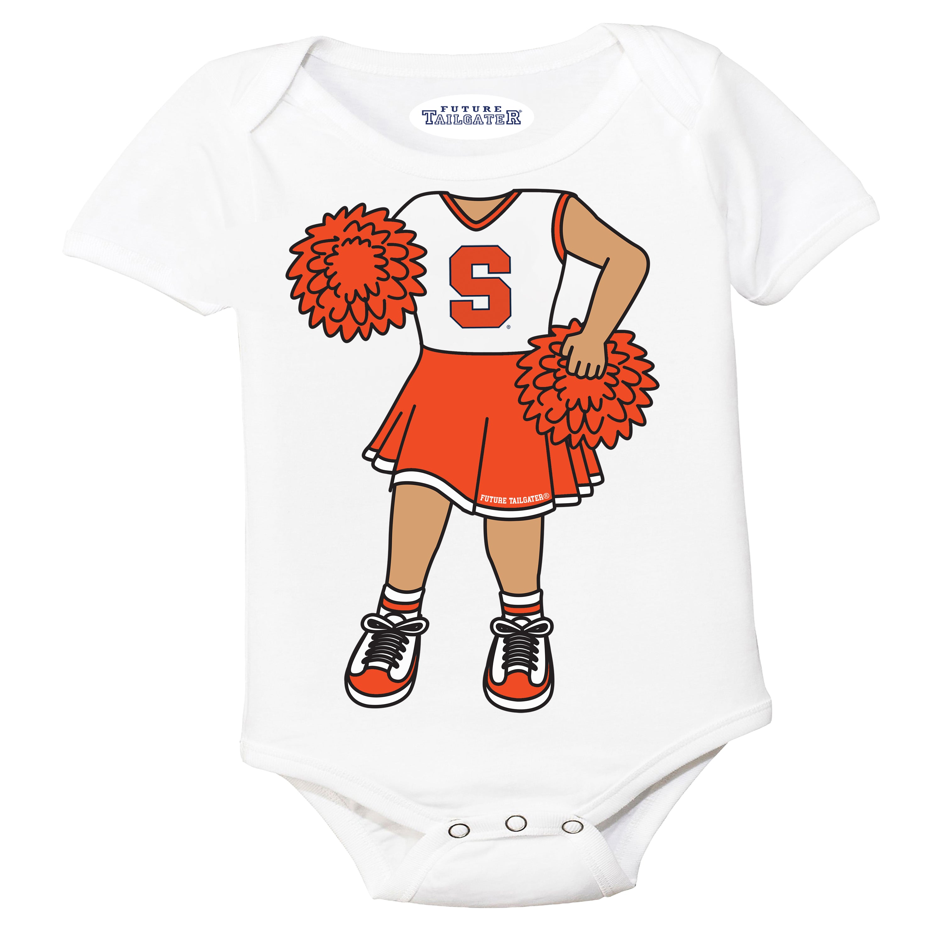 Syracuse Orange Heads Up! Cheerleader Baby Bodysuit