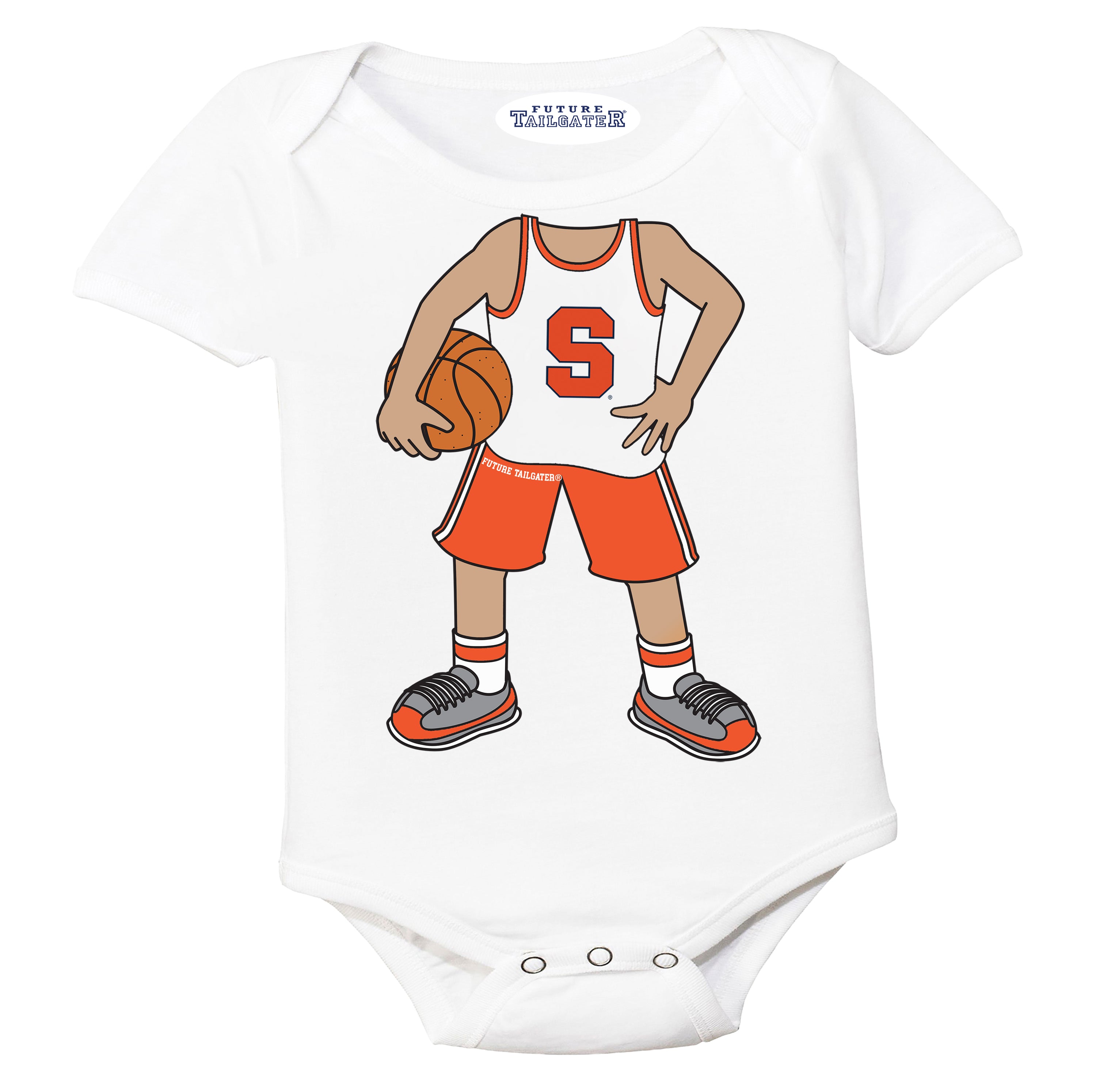 Syracuse Orange Heads Up! Basketball Player Baby Bodysuit