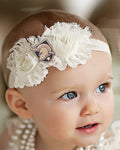Army Black Knights Baby/Toddler Shabby Flower Hair Bow Headband