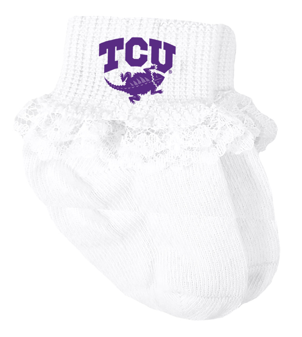 TCU Horned Frogs Baby Socks
