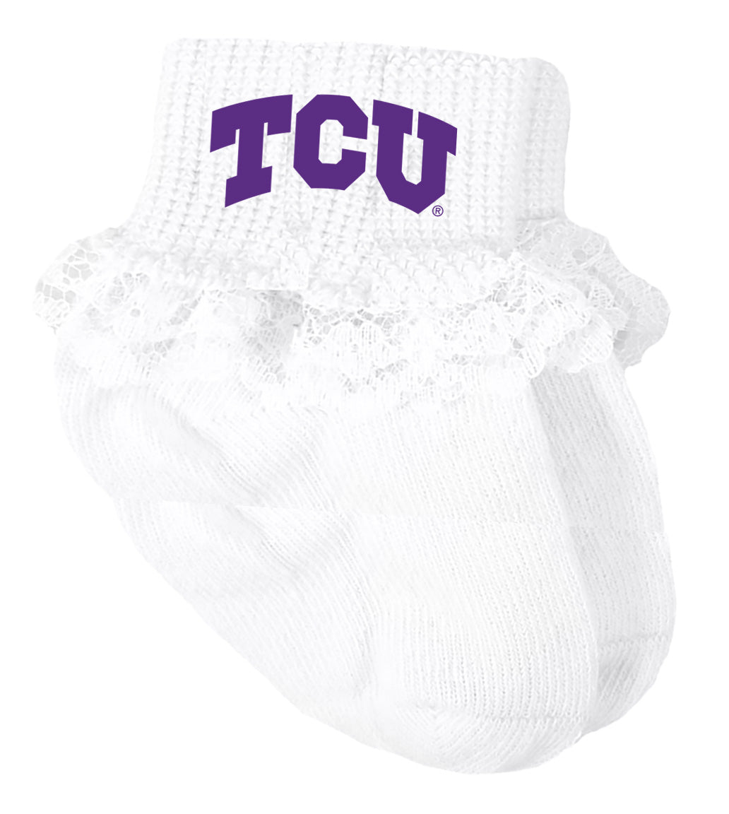 TCU Horned Frogs Baby Socks