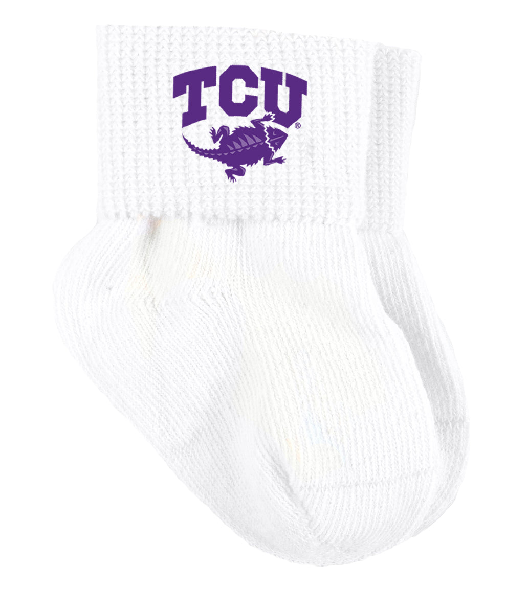 TCU Horned Frogs Baby Socks