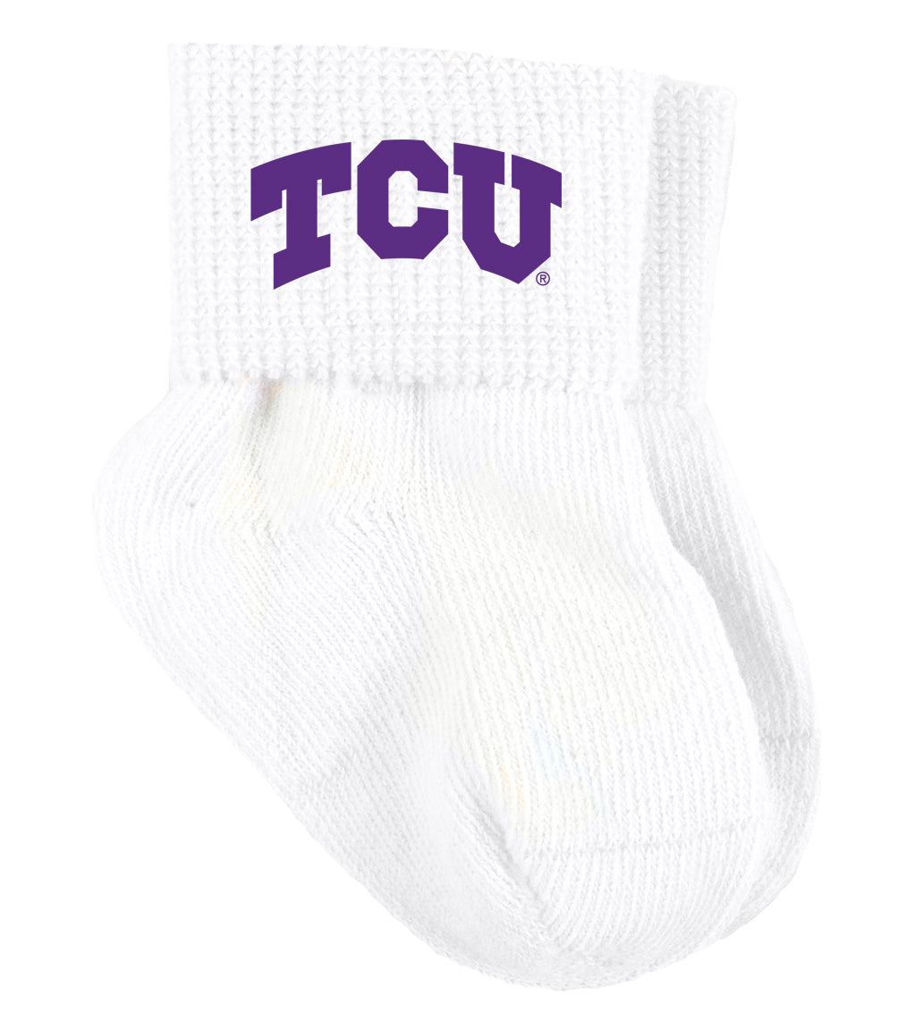 TCU Horned Frogs Baby Socks