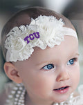 TCU Horned Frogs Baby/Toddler Shabby Flower Hair Bow Headband