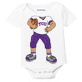TCU Horned Frogs Heads Up! Football Player Baby Bodysuit