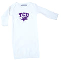 TCU Horned Frogs LOGO Baby Layette Gown