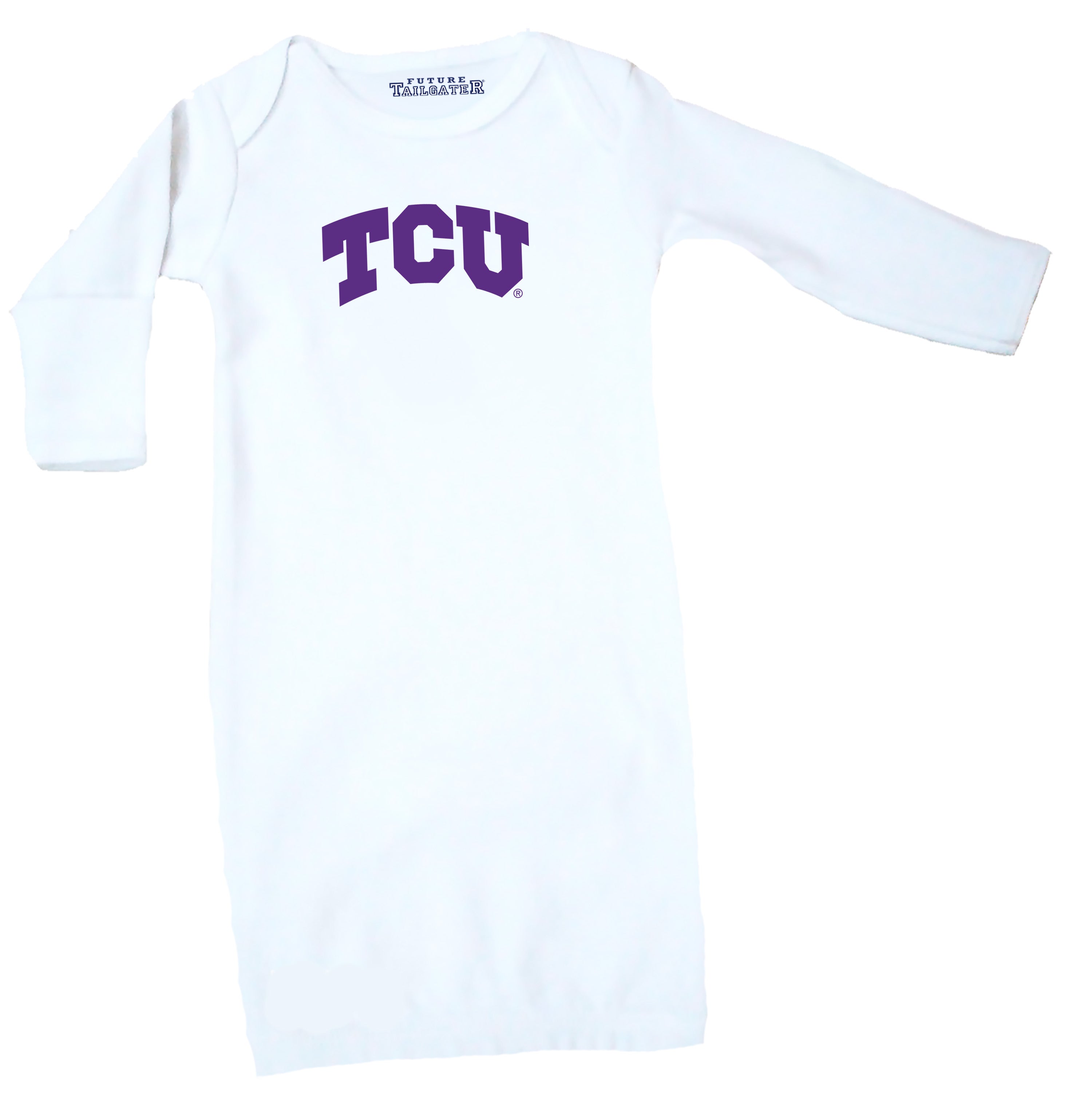 TCU Horned Frogs LOGO Baby Layette Gown