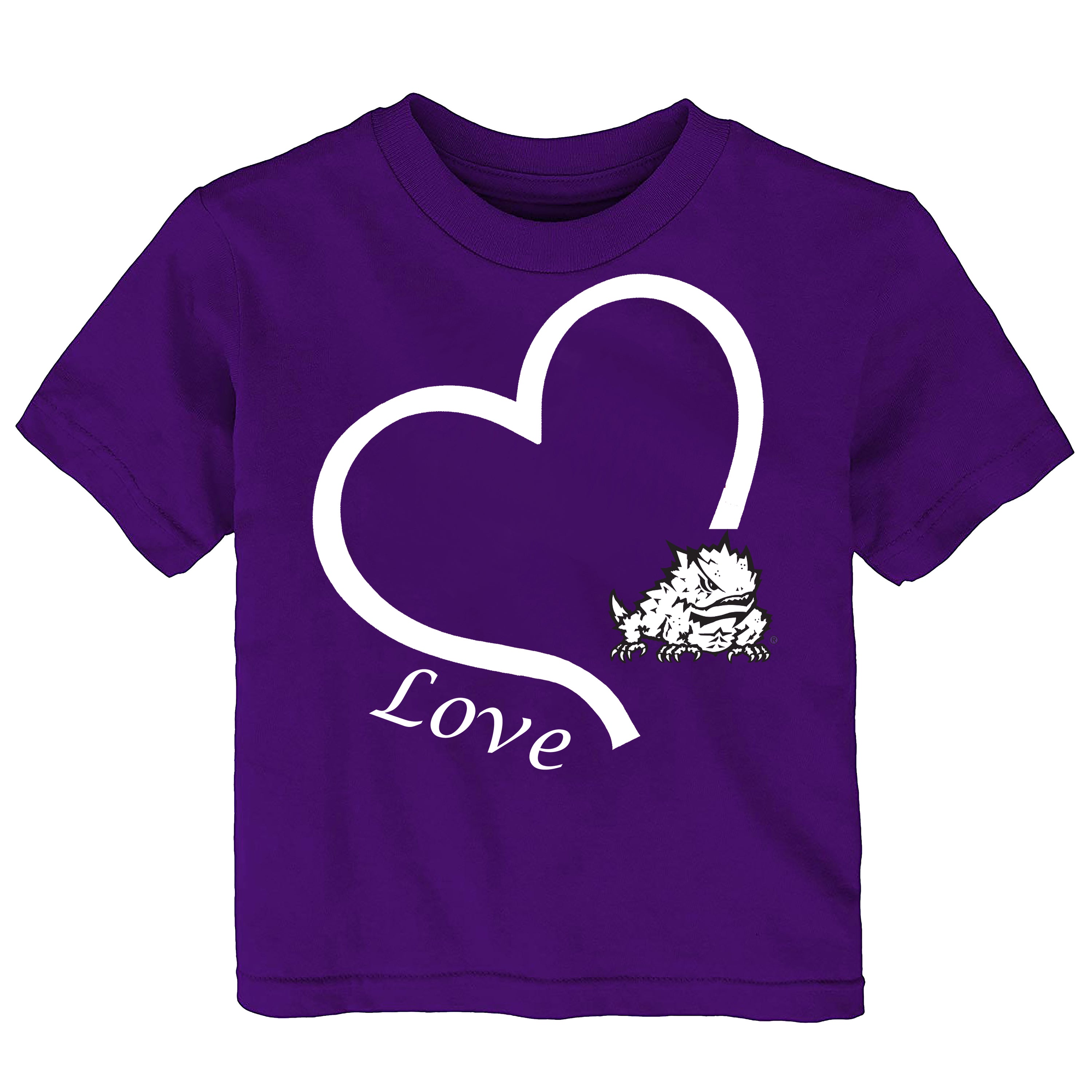 TCU Horned Frogs Love Heart Baby/Toddler/Youth T-Shirt