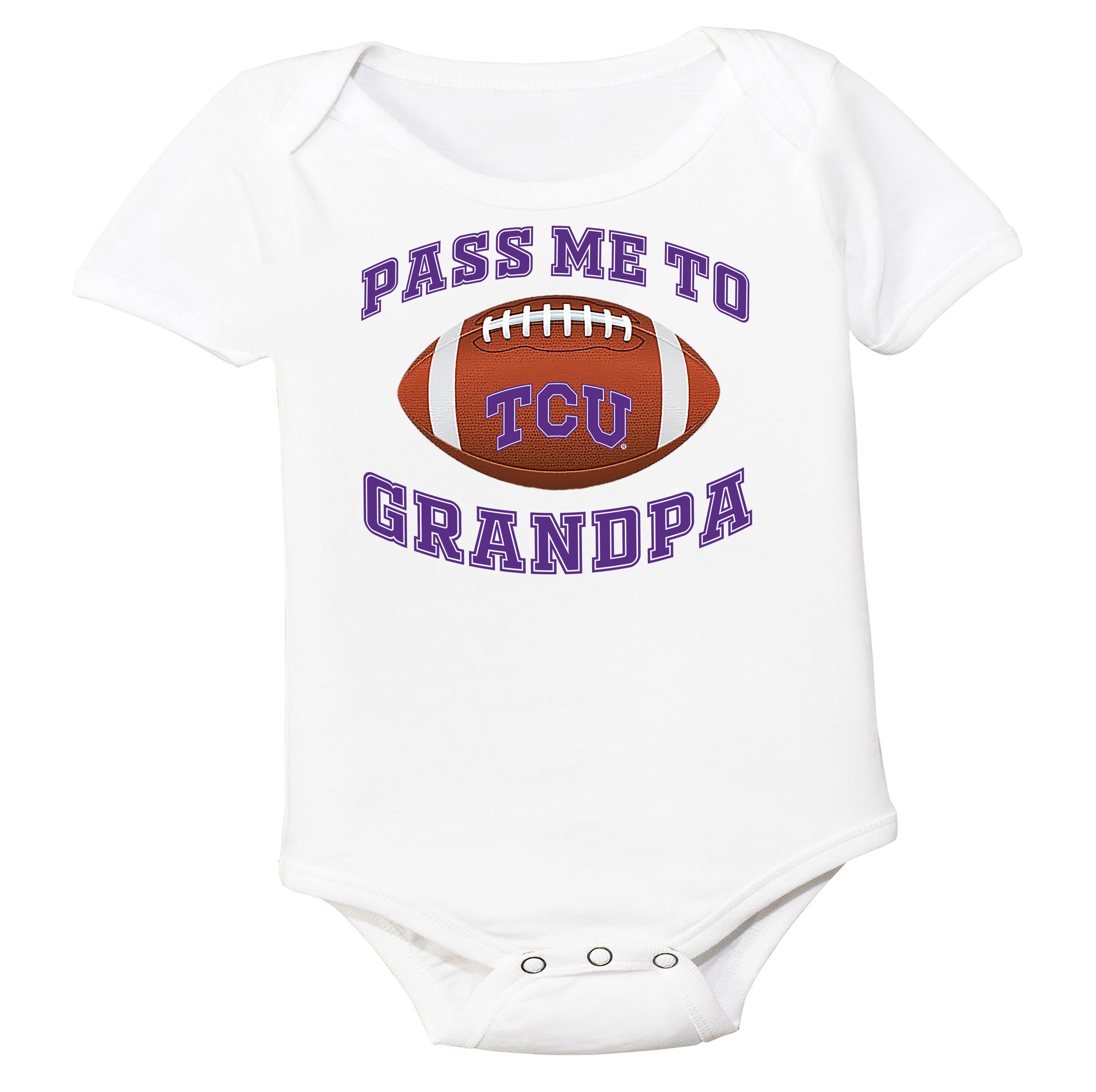 TCU Horned Frogs Pass Me to GrandPA, & Other Loved Ones Baby Bodysuit
