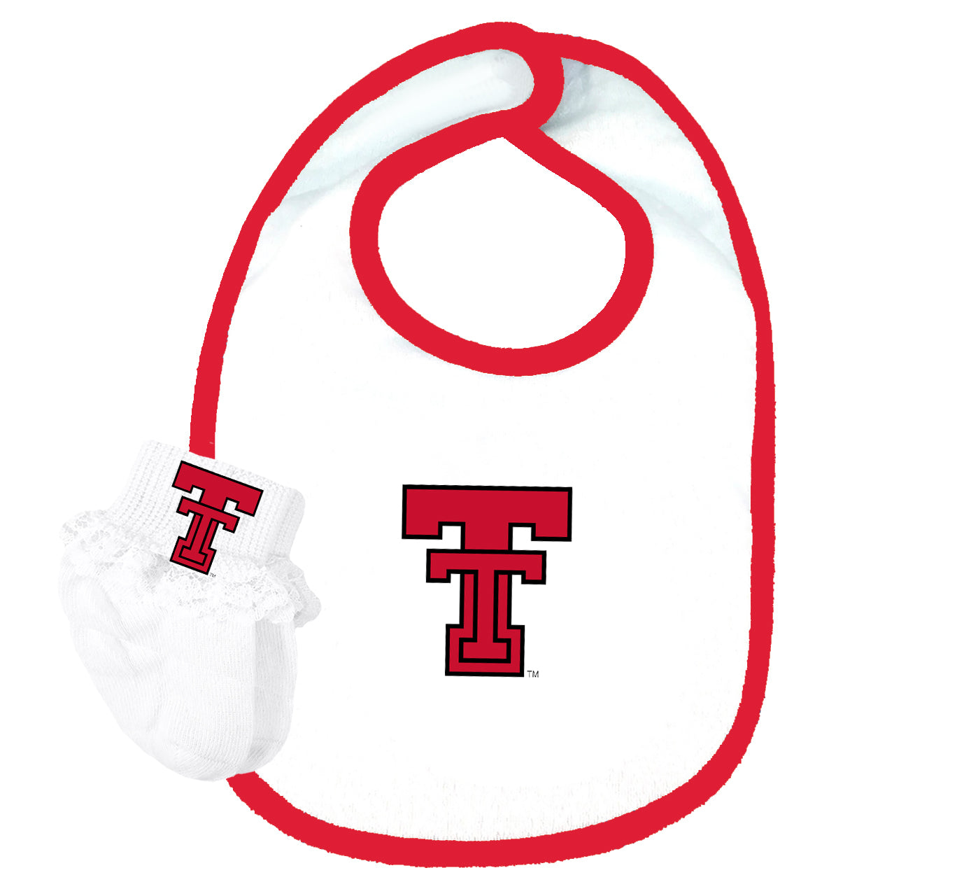 Texas Tech Red Raiders Baby Bib and Socks Set