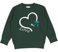 Tulane Green Wave Love Heart Baby/Toddler/Youth Sweatshirt