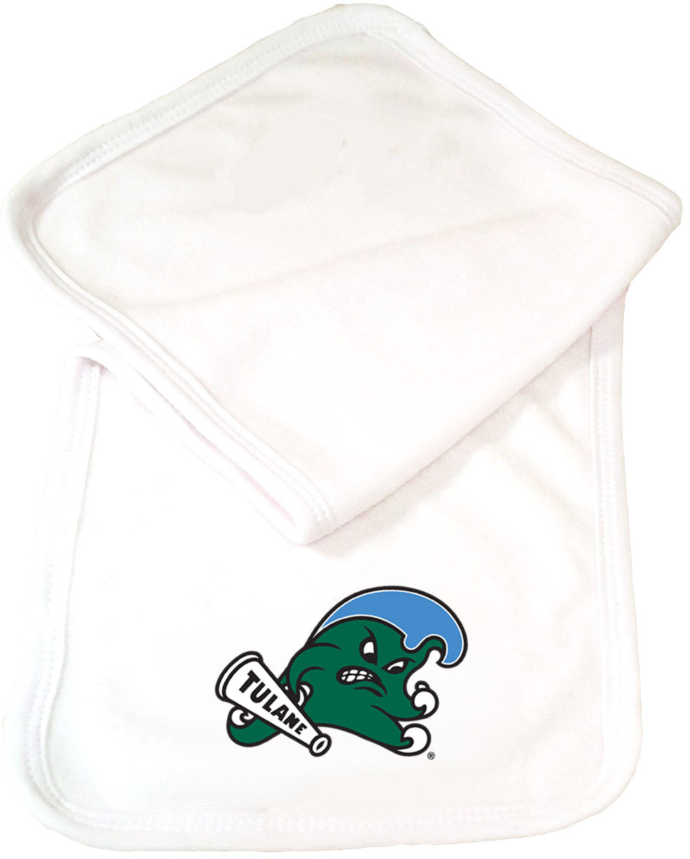 Tulane Green Wave Baby Burp Cloth