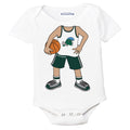 Tulane Green Wave Heads Up! Basketball Player Baby Bodysuit