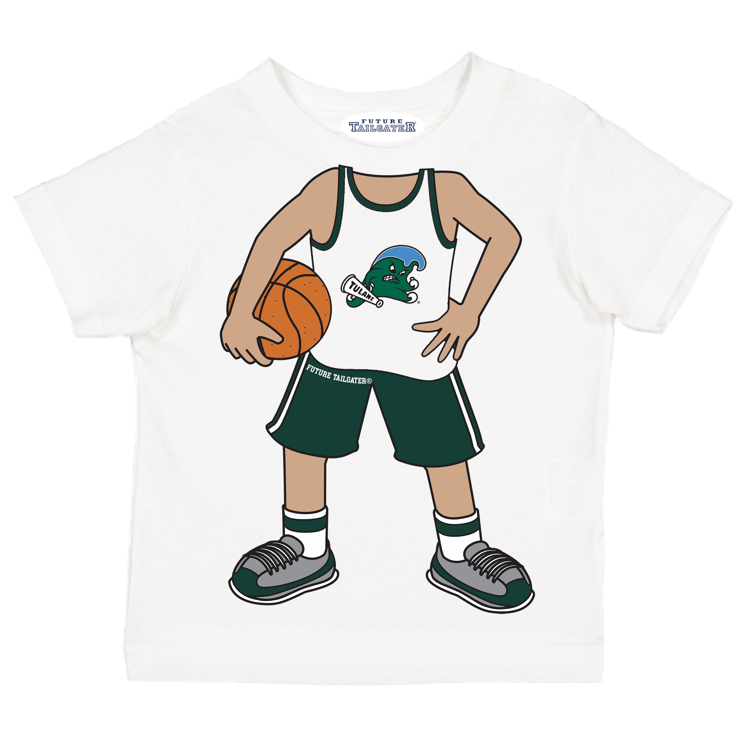 Tulane Green Wave Heads Up! Basketball Player Baby/Toddler/Youth T-Shirt