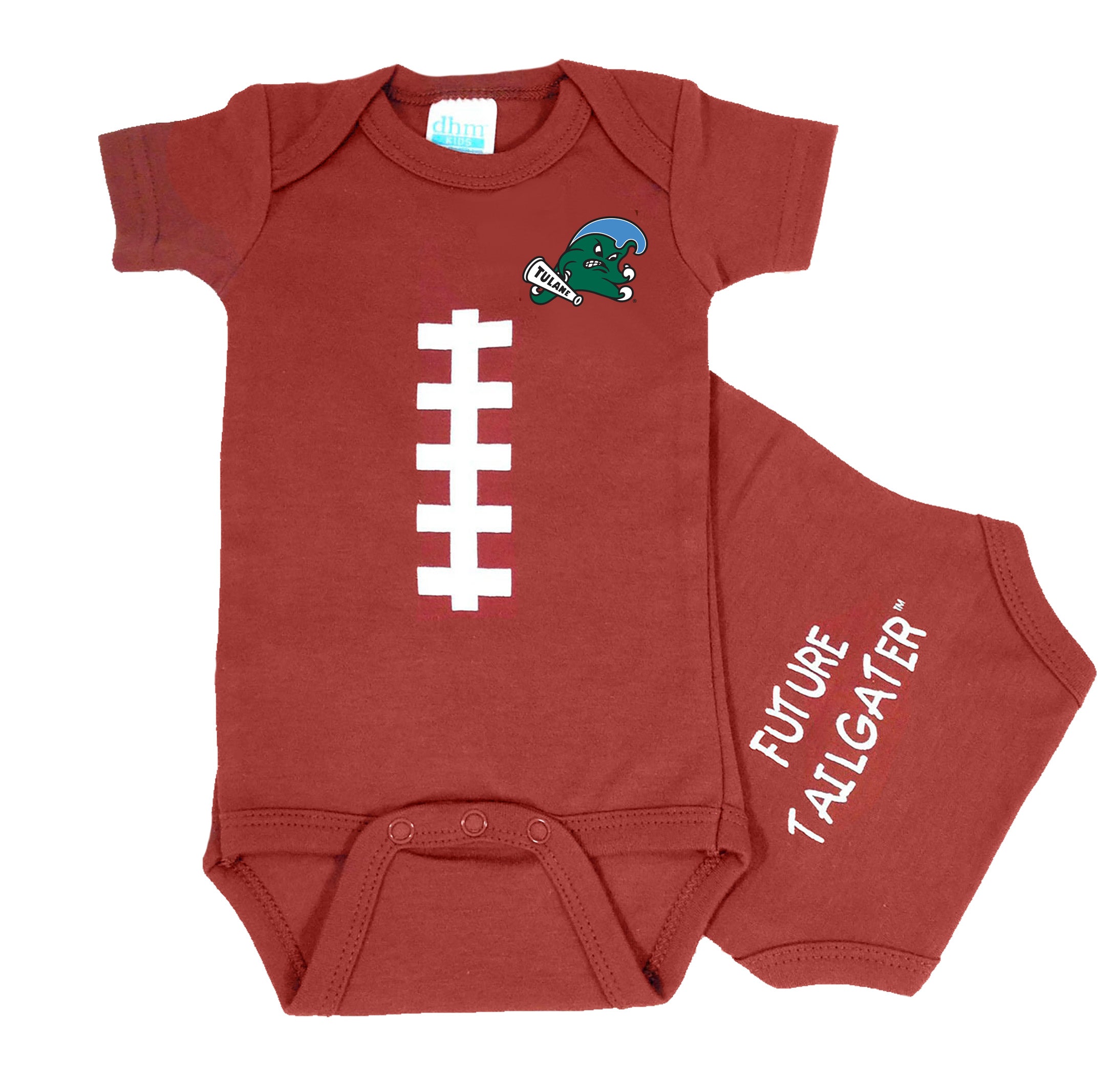 Tulane Green Wave Brown Football Baby Bodysuit