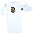 UCF Knights LOGO Baby Layette Gown and Cap Set - White