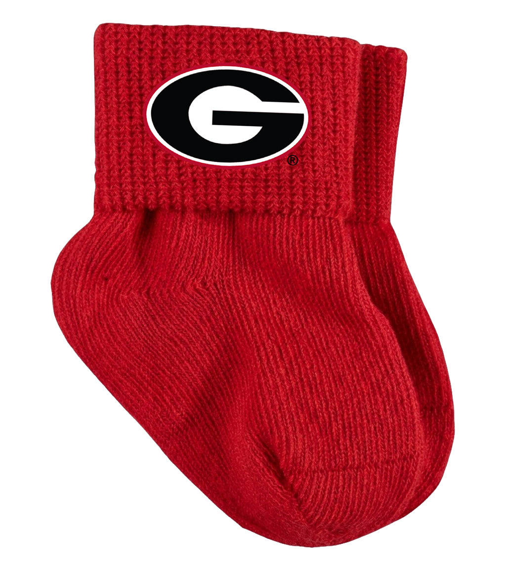 Georgia Bulldogs Baby Socks