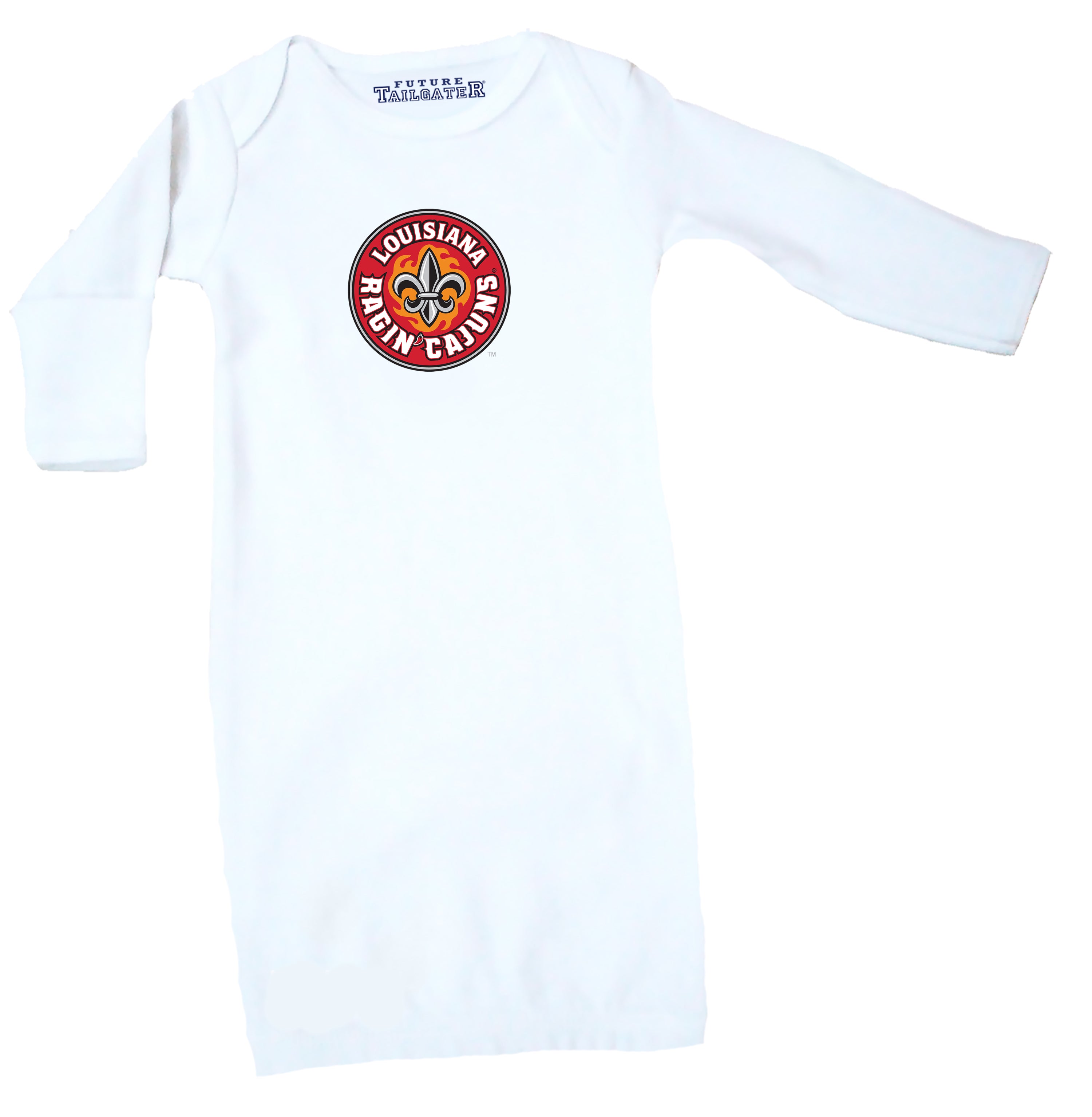 Louisiana Ragin Cajuns LOGO Baby Layette Gown