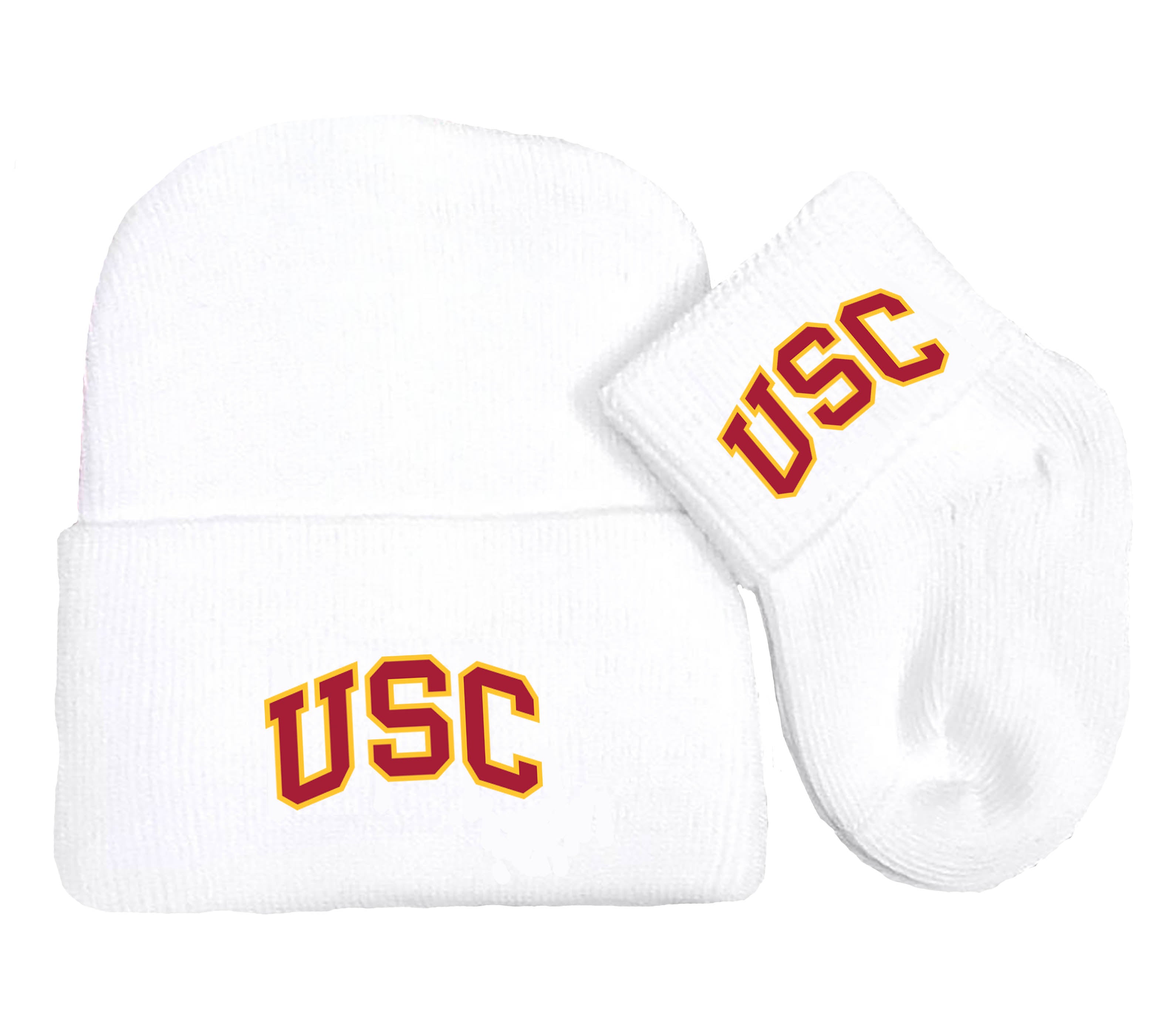 USC Trojans Baby Knit Cap and Socks Set