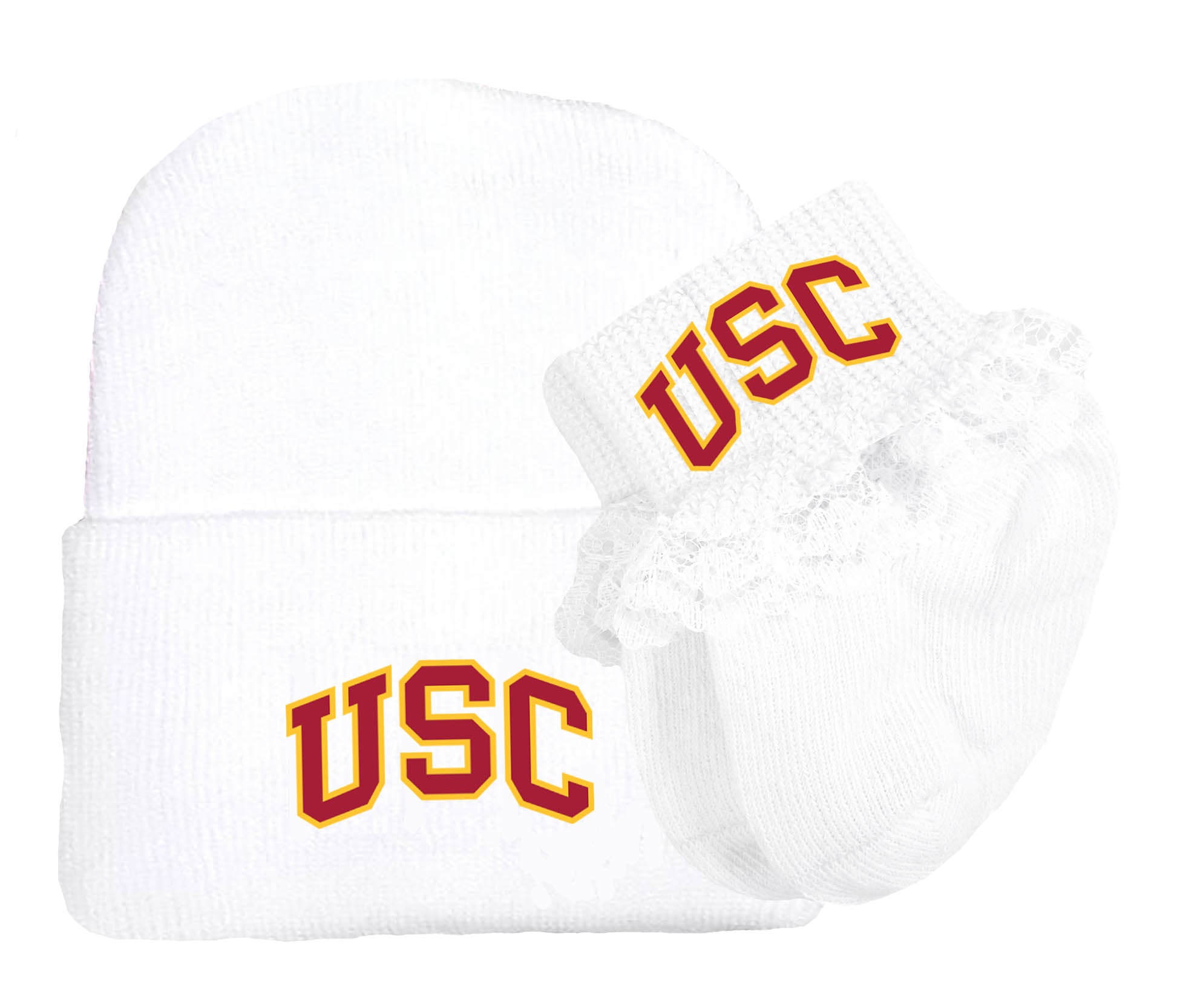 USC Trojans Baby Knit Cap and Socks Set