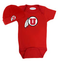 Utah Utes LOGO Baby Onesie and Cap Set