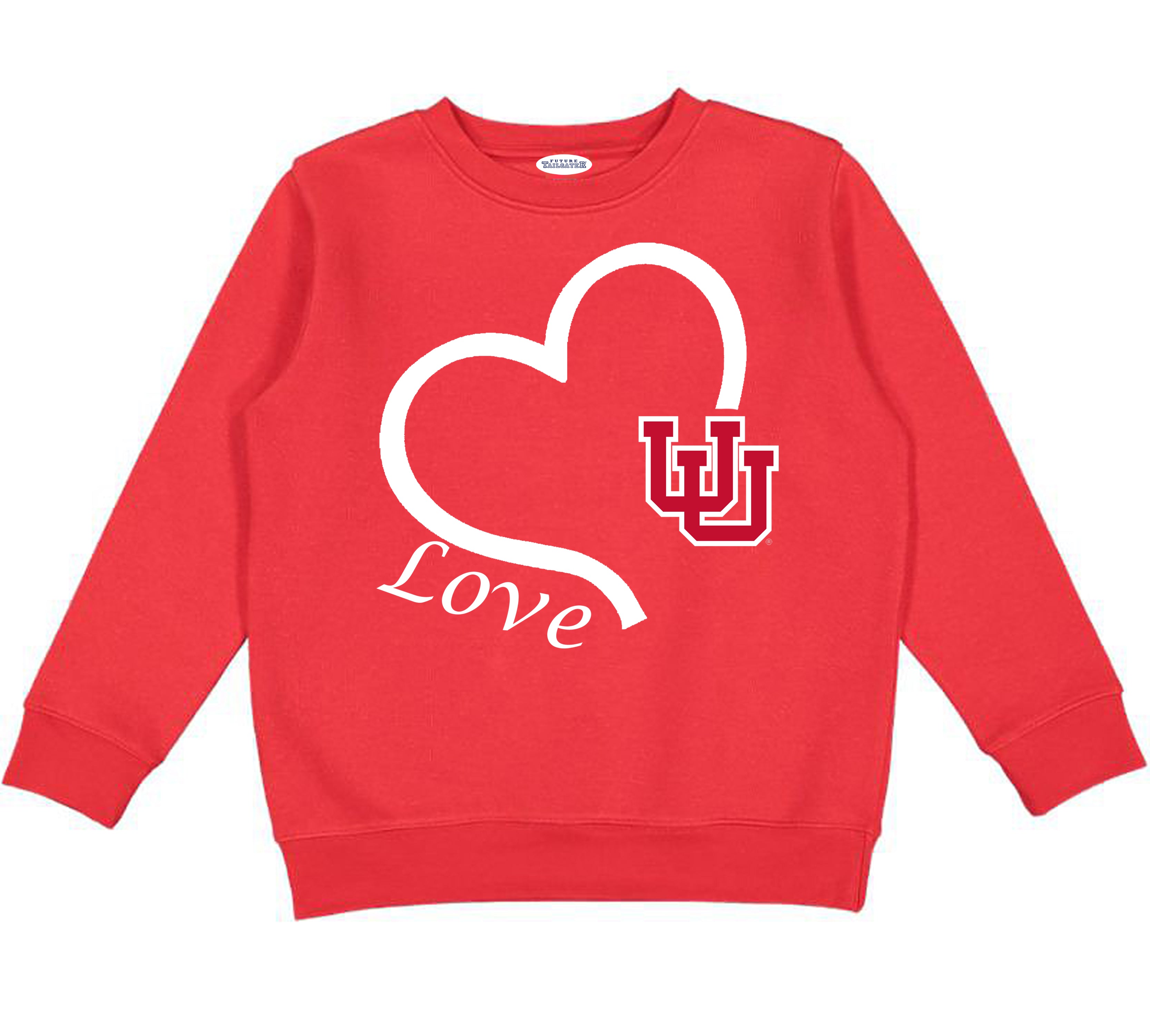 Utah Utes Love Heart Baby/Toddler/Youth Sweatshirt