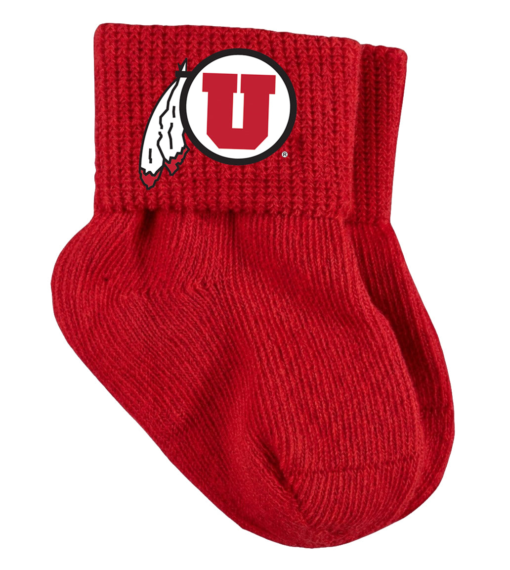 Utah Utes Baby Socks