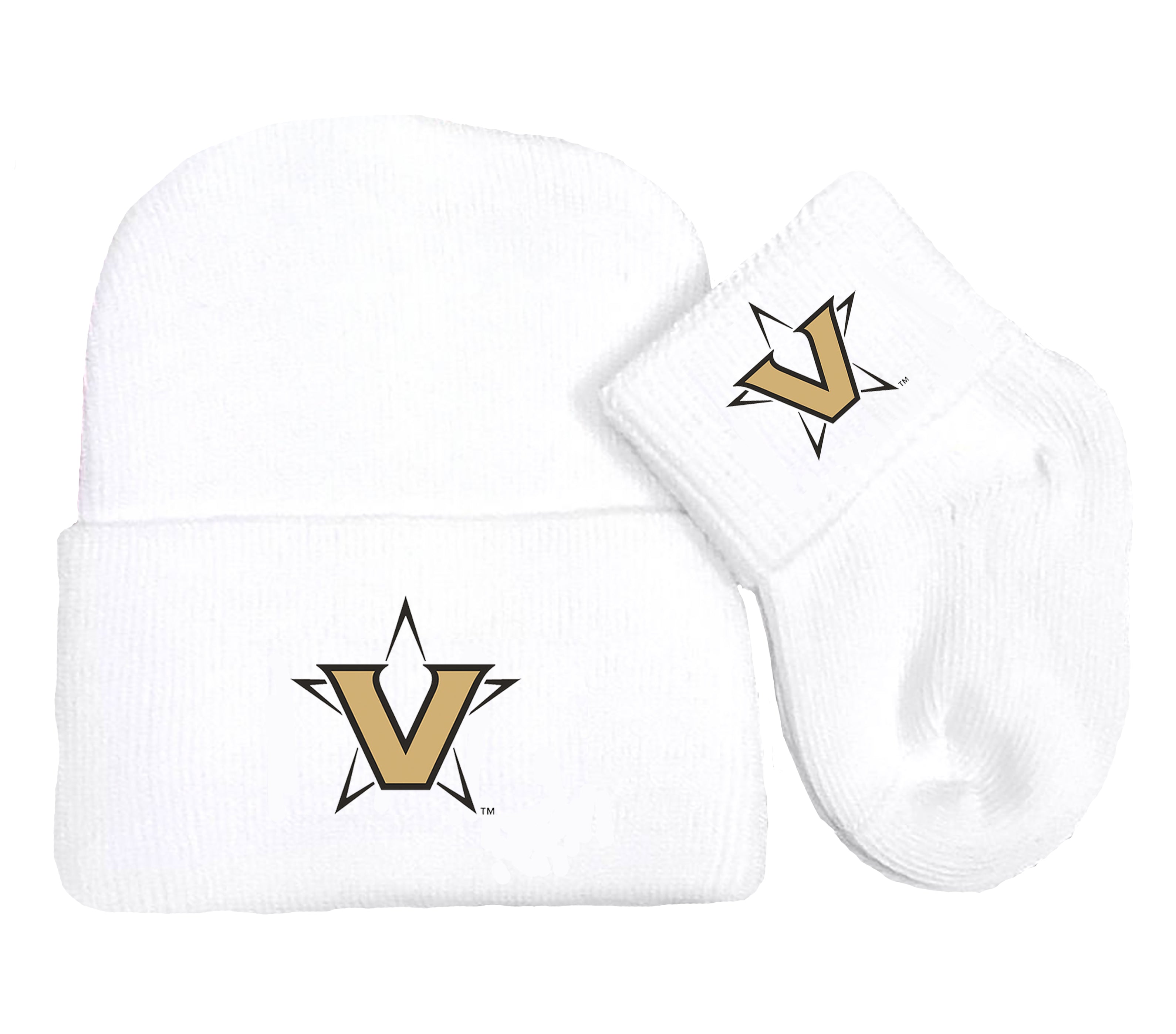 Vanderbilt Commodores Baby Knit Cap and Socks Set
