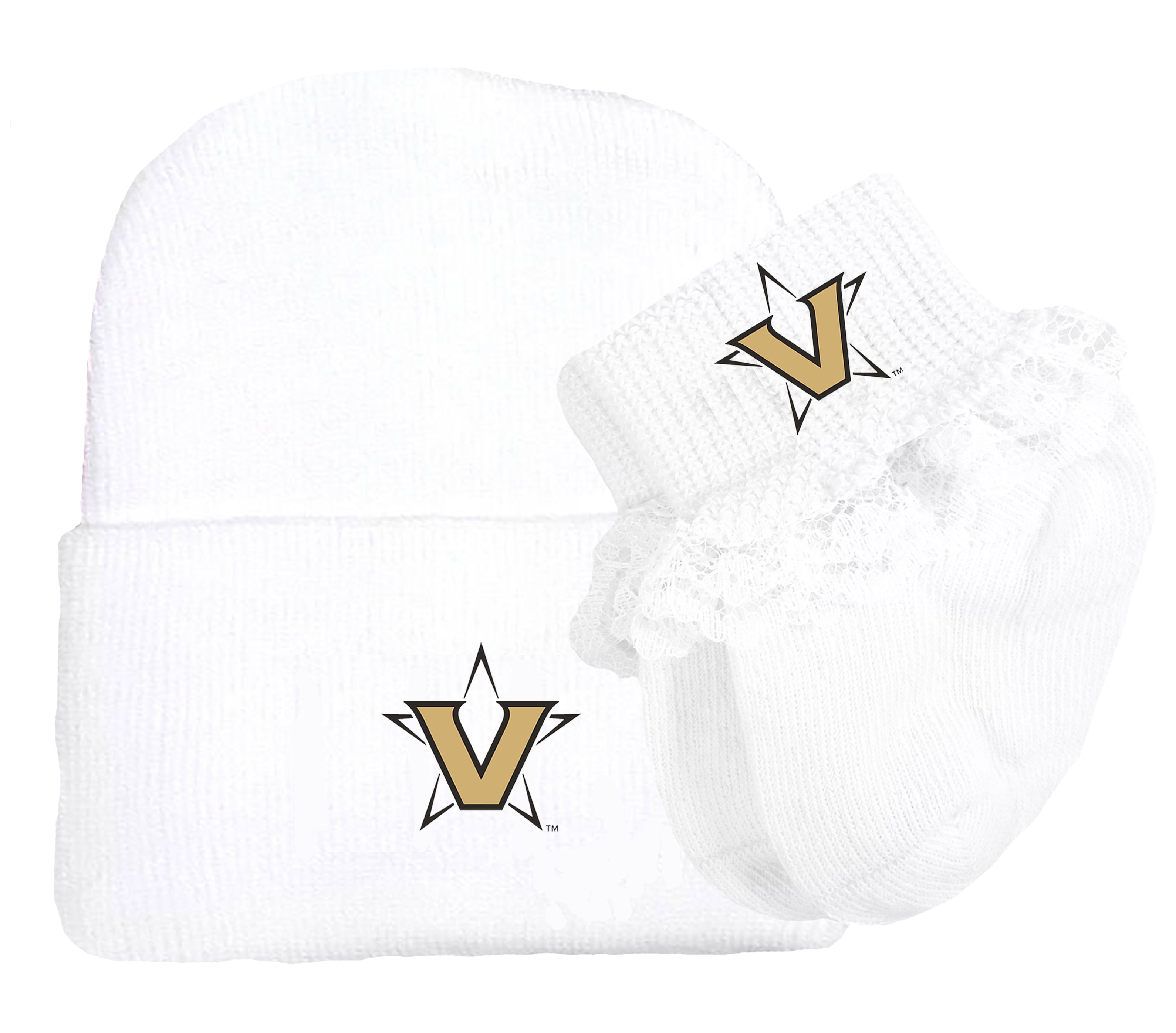 Vanderbilt Commodores Baby Knit Cap and Socks Set