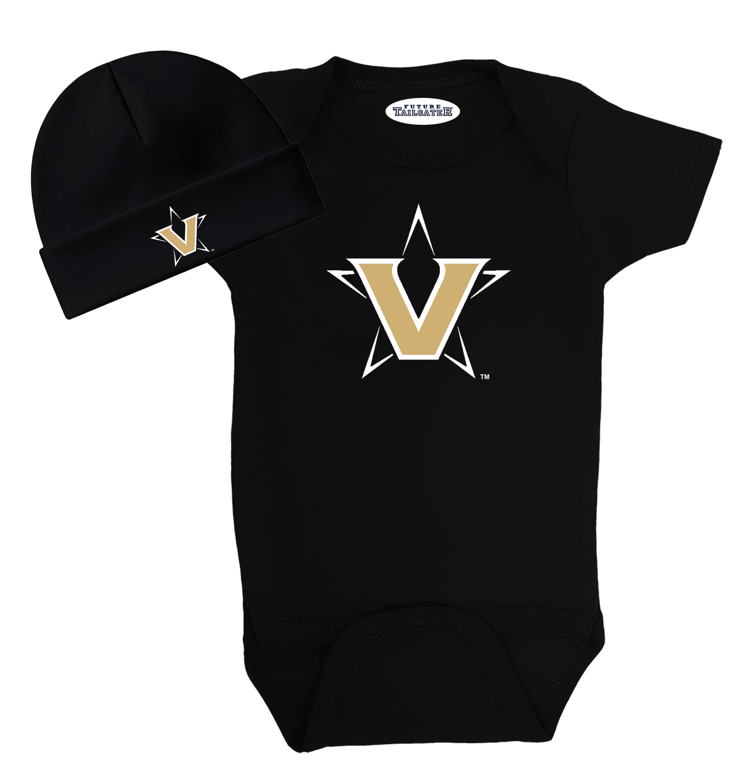 Vanderbilt Commodores LOGO Baby Onesie and Cap Set