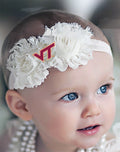 Virginia Tech Hokies Baby/Toddler Shabby Flower Hair Bow Headband