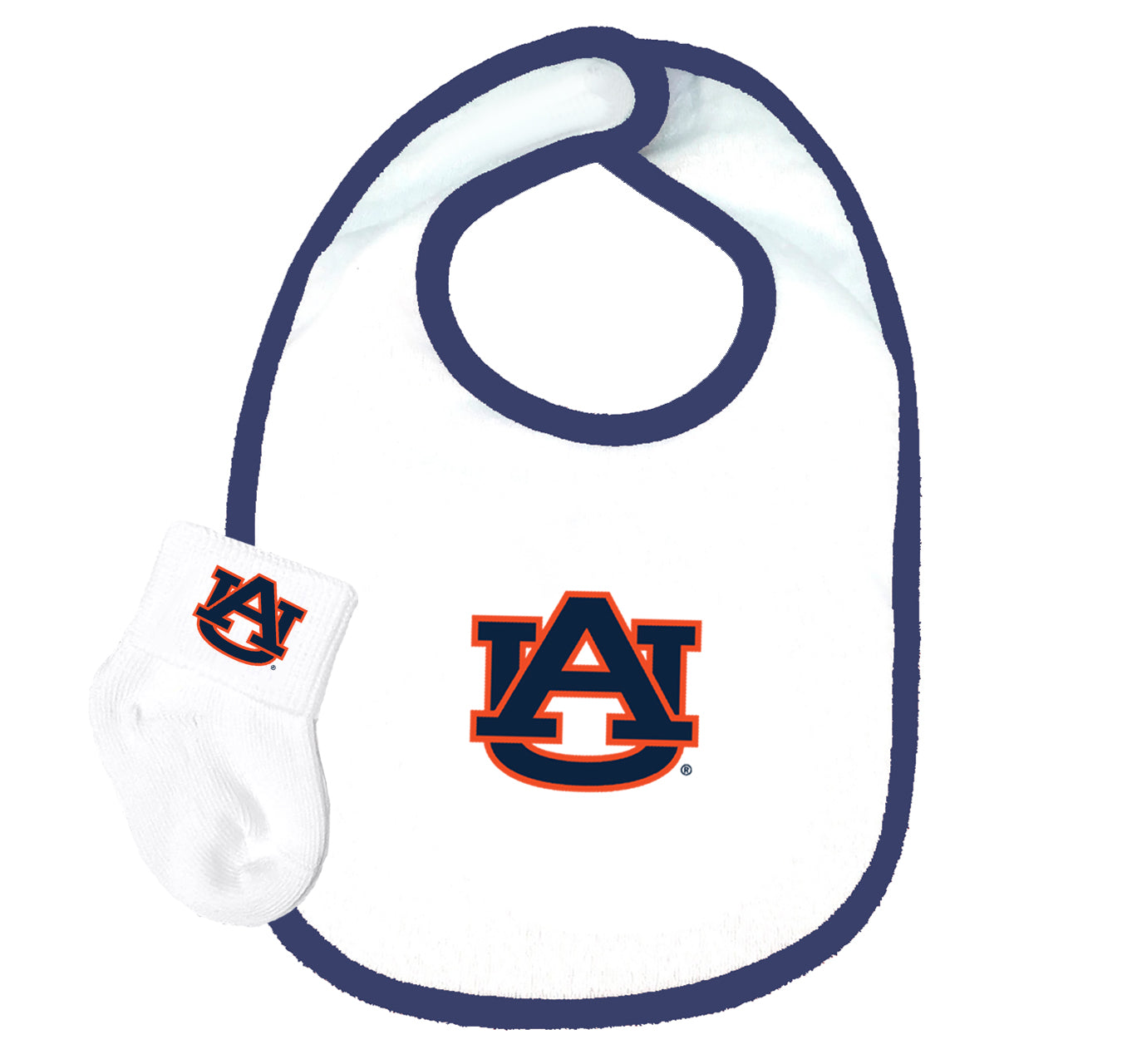 Auburn Tigers Baby Bib and Socks Set