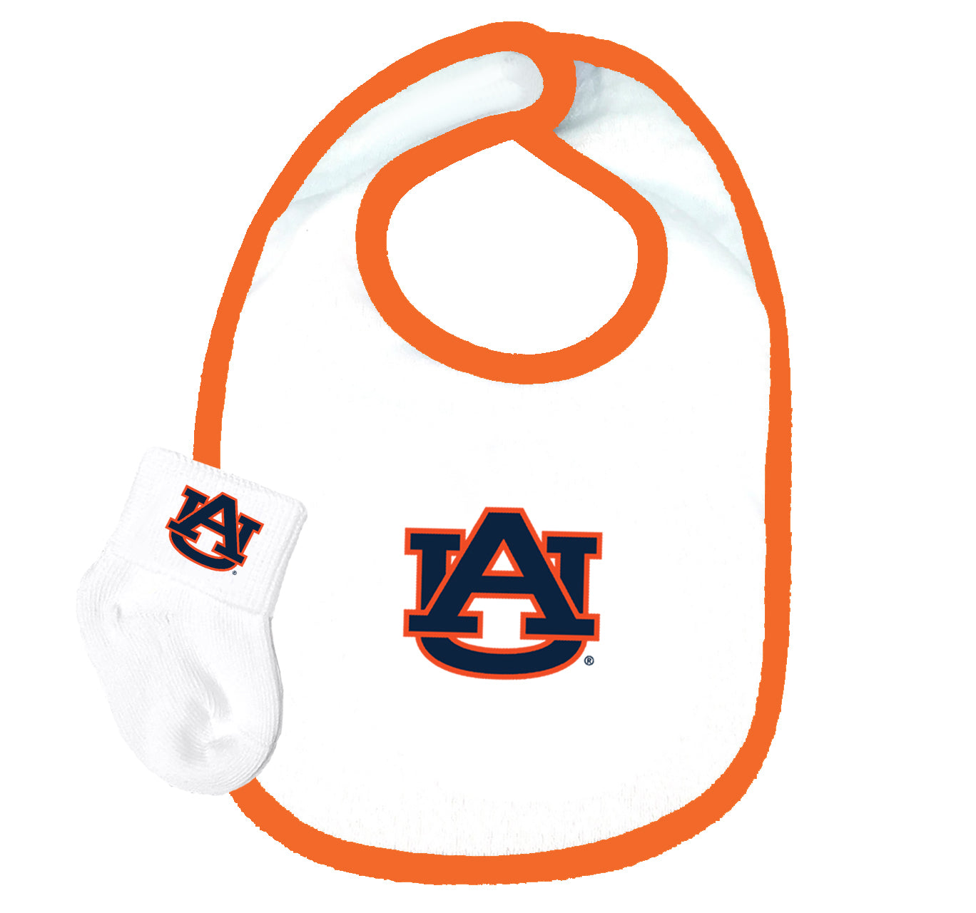 Auburn Tigers Baby Bib and Socks Set