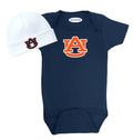 Auburn Tigers LOGO Baby Navy Bodysuit and Color Cap Set