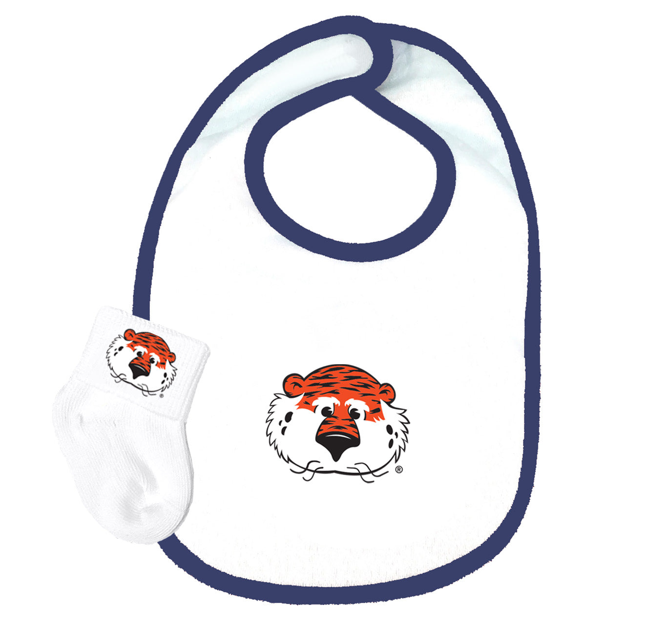 Auburn Tigers Baby Bib and Socks Set