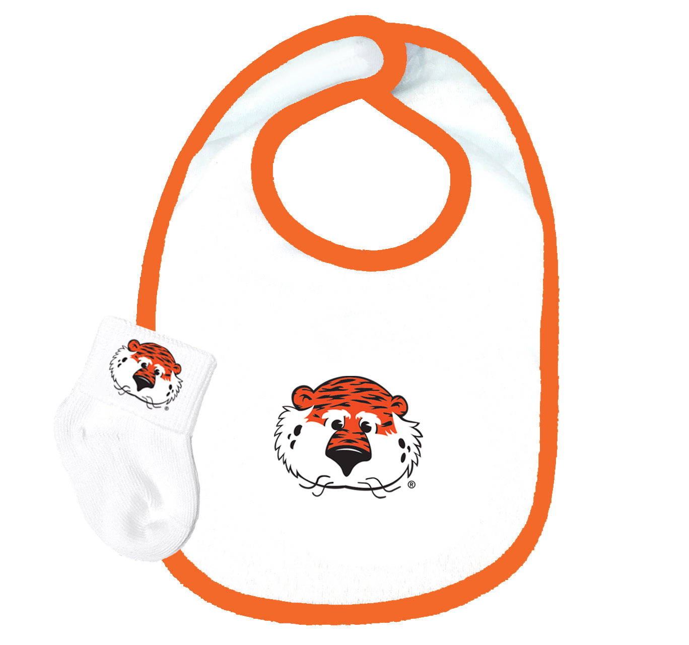 Auburn Tigers Baby Bib and Socks Set