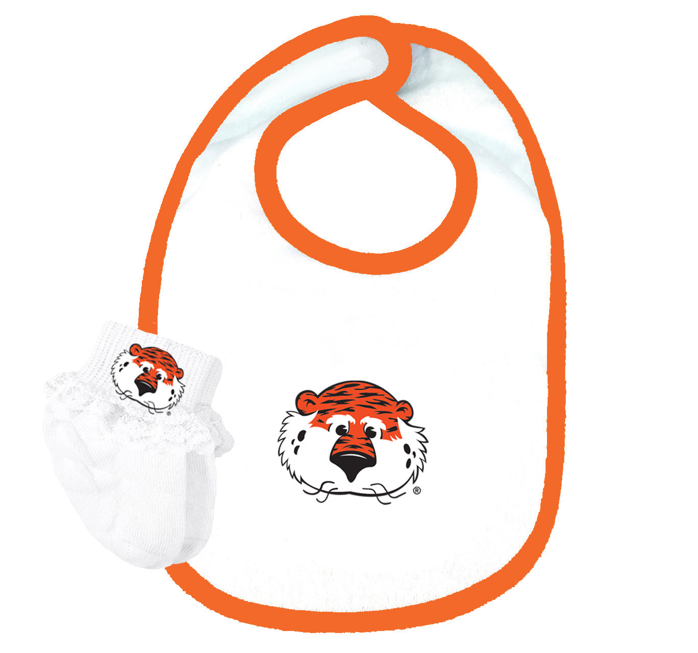 Auburn Tigers Baby Bib and Socks Set