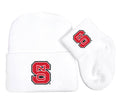 NC State Wolfpack Baby Knit Cap and Socks Set