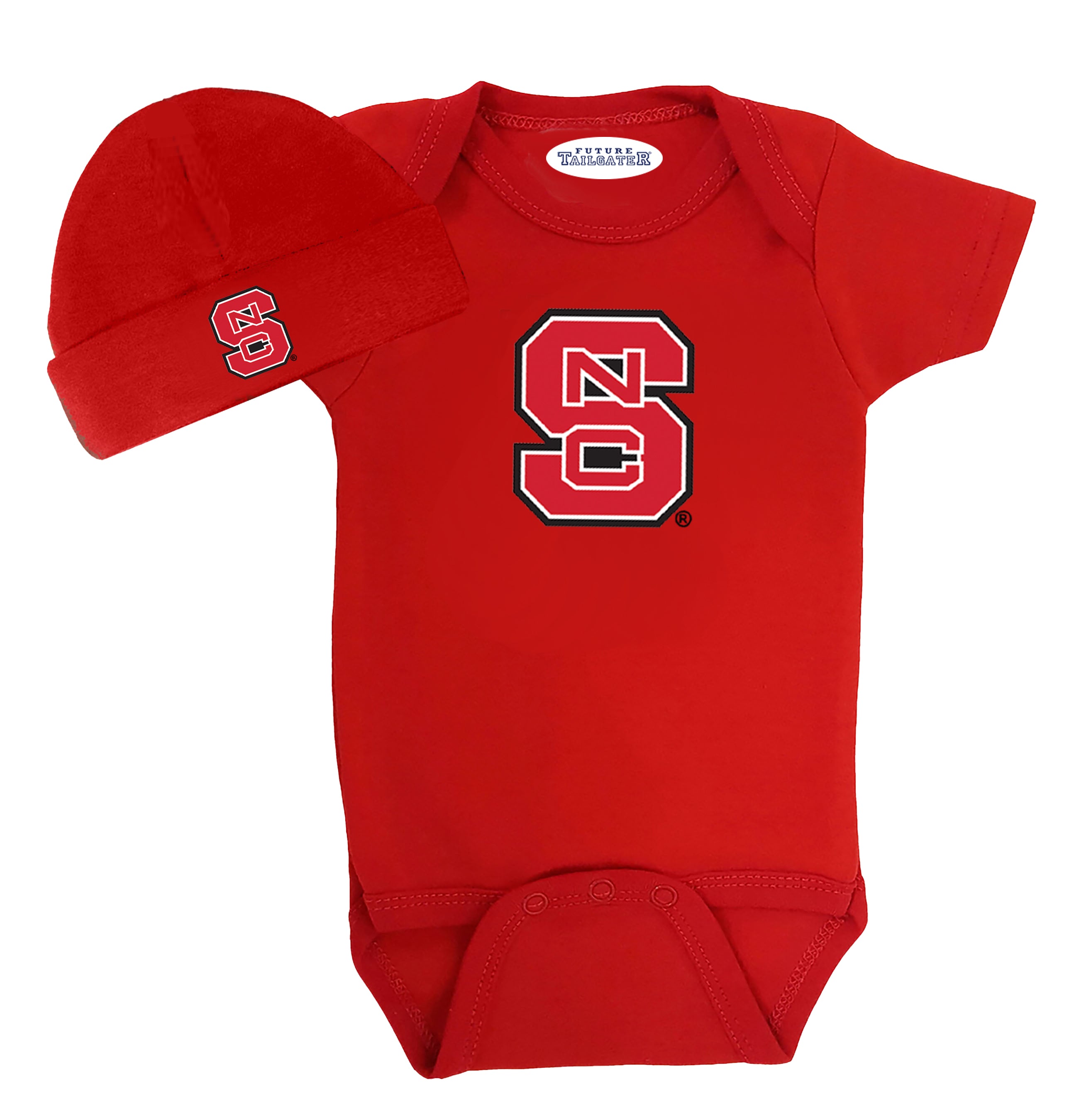 NC State Wolfpack LOGO Baby Onesie and Cap Set