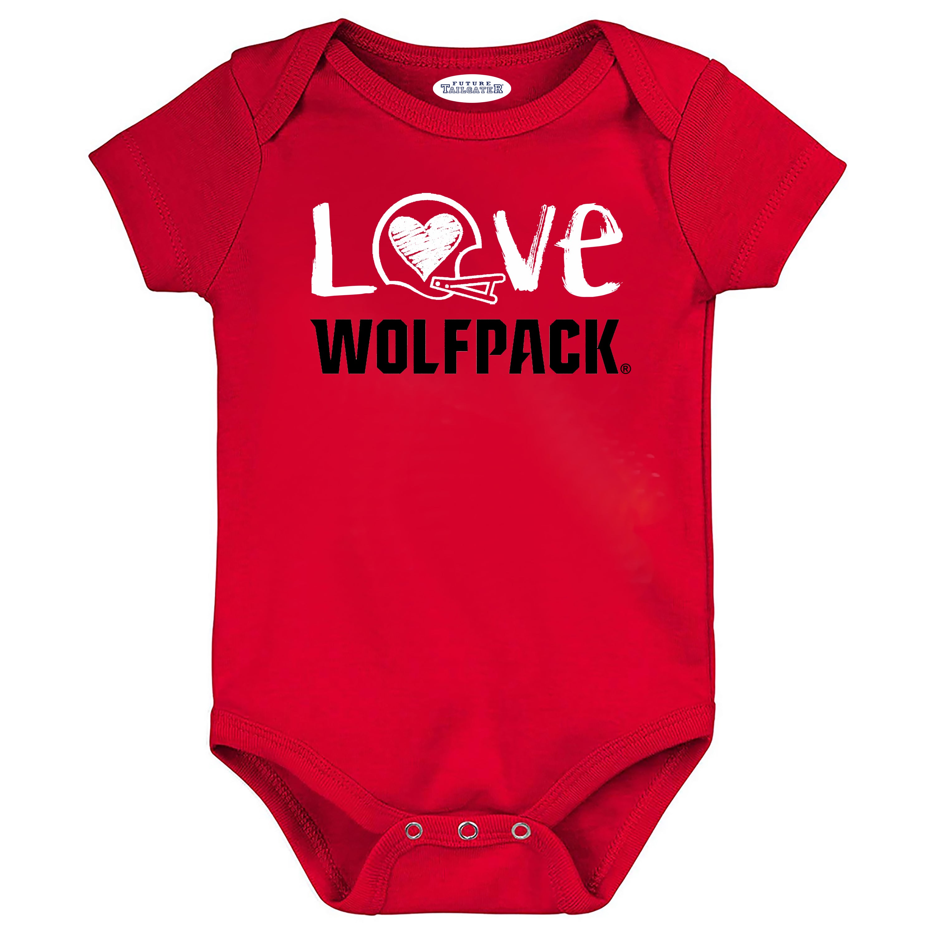 NC State Wolfpack Doodle Art Baby Bodysuit