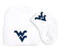 West Virginia Mountaineers Baby Knit Cap and Socks Set