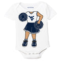 West Virginia Mountaineers Heads Up! Cheerleader Baby Bodysuit