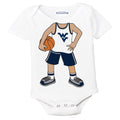 West Virginia Mountaineers Heads Up! Basketball Player Baby Bodysuit