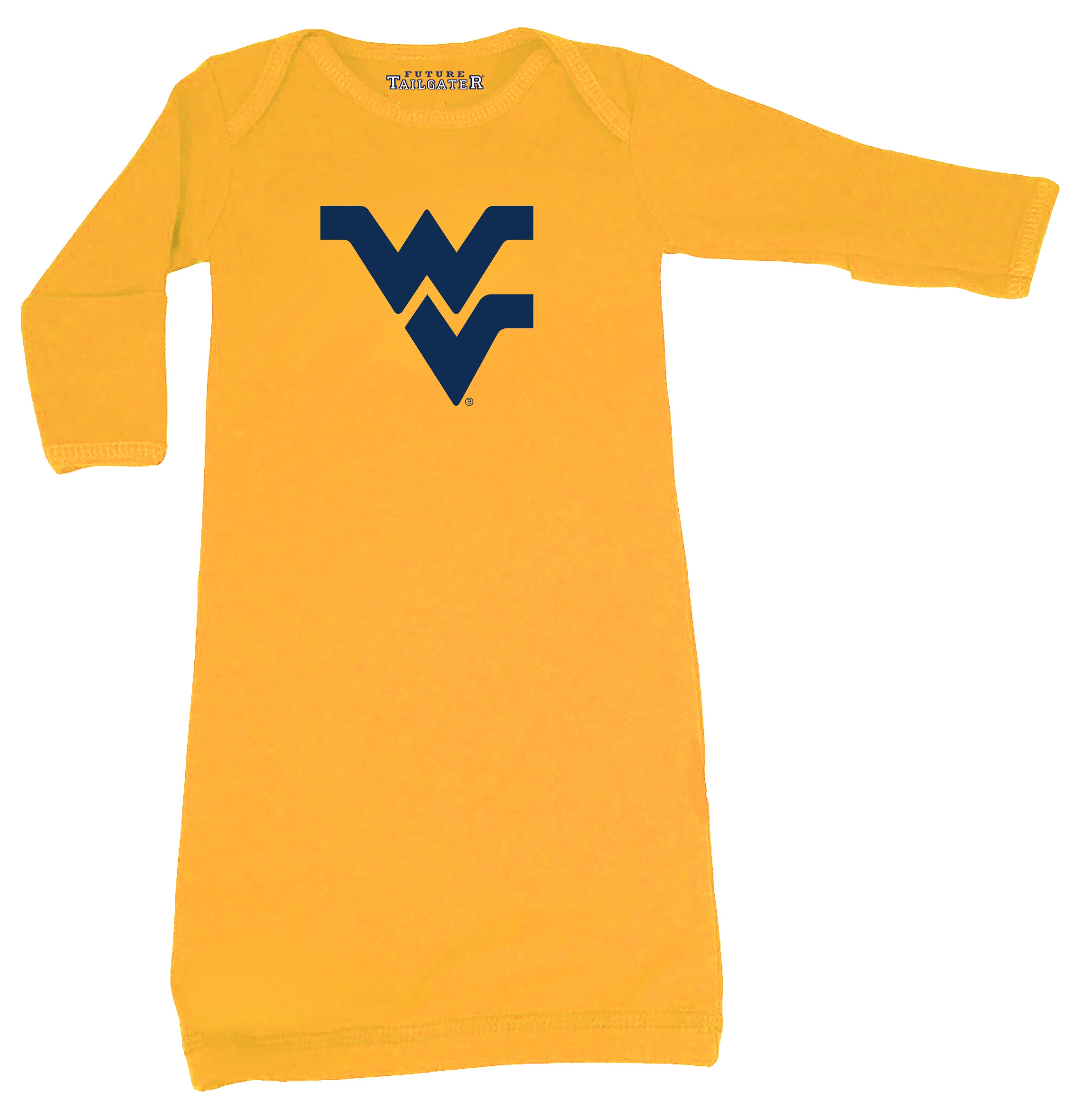 West Virginia Mountaineers LOGO Baby Layette Gown