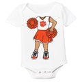 Clemson Tigers Heads Up! Cheerleader Baby Bodysuit