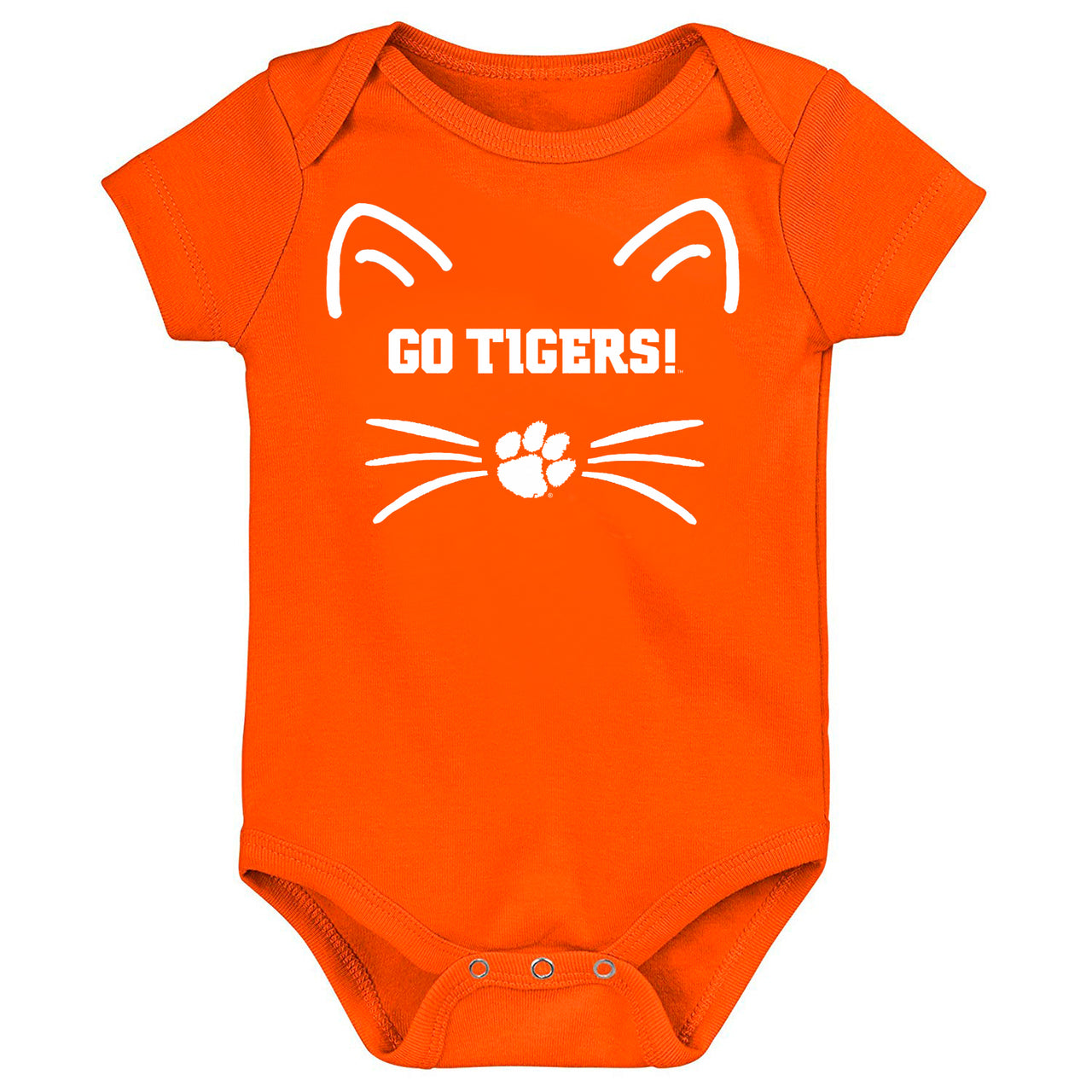 Clemson Tigers Fanimals Go Tigers Baby Bodysuit
